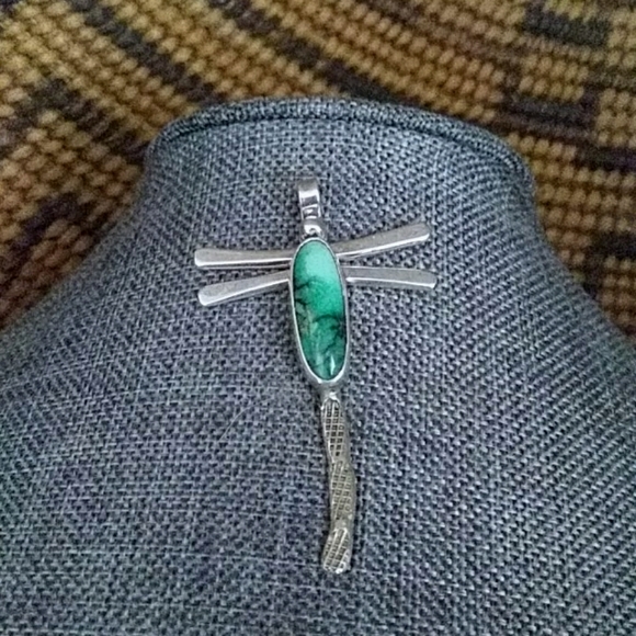 Fabulous Native American Navajo Dragonfly Pendant - Picture 2 of 7